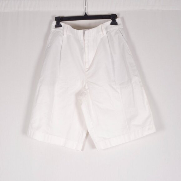Vince Washed Cotton Bermuda Shorts in Off-white - Picture 4 of 5